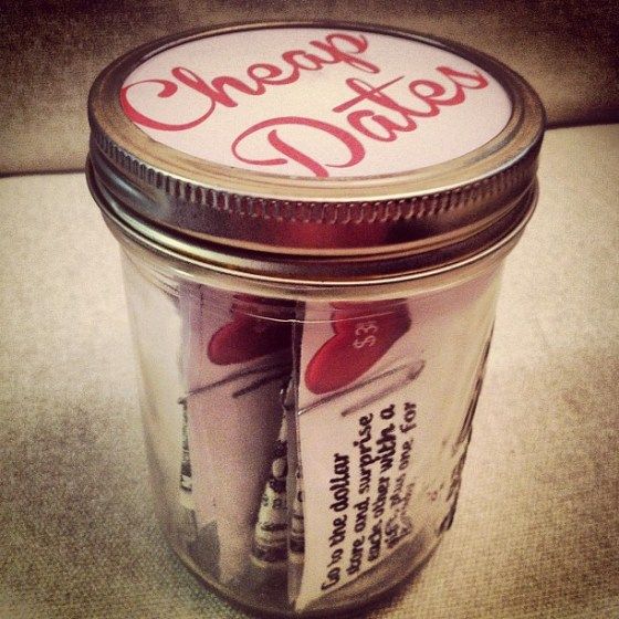 a jar of cheap dates