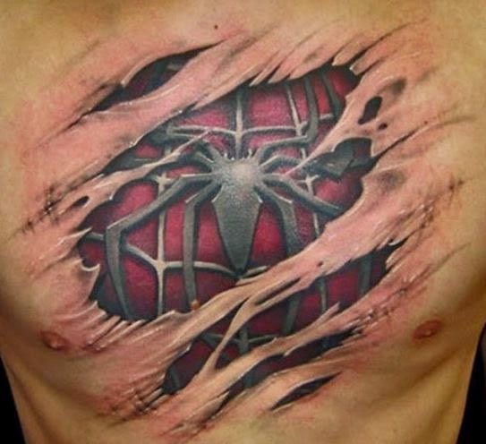 3d-spiderman-tattoos.