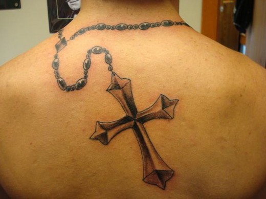 Back-Tattoo-Cross-with-Chain-