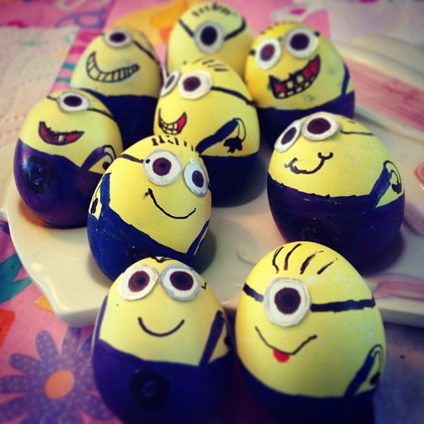 diy minion easter eggs hand painted easter egg ideas holiday crafts for kids-