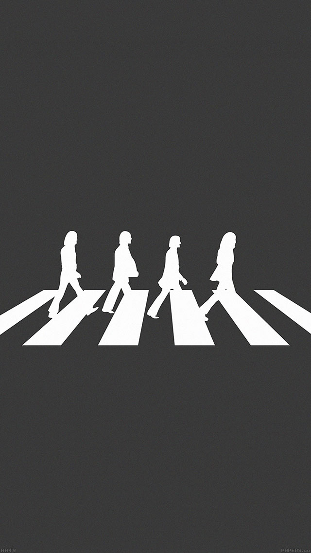 Beatles-Abbey-Road-Music-Illustration-iPhone-5-Wallpaper.