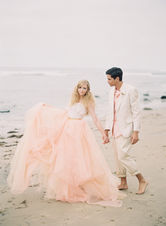 Blush-and-White-Tulle-Beach-Bridal-Gown.