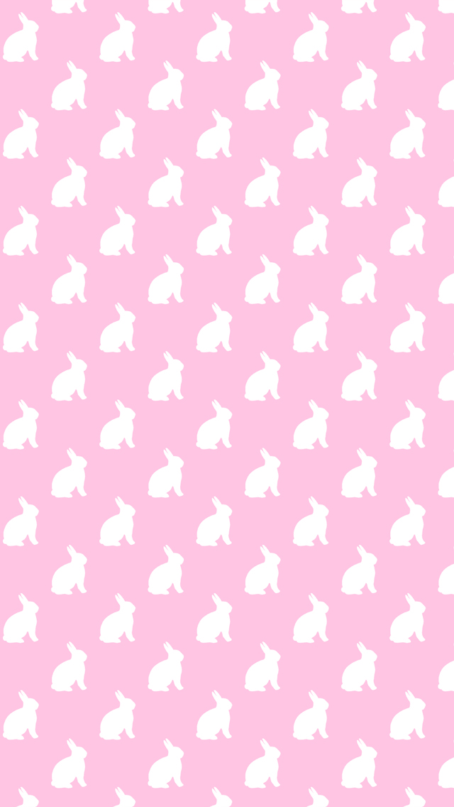 Pink and White Bunnies Background Bunny Pattern Texture