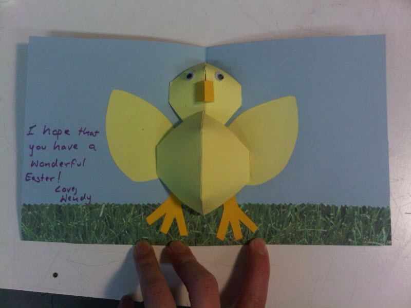 - Inside of Chick Easter Card.