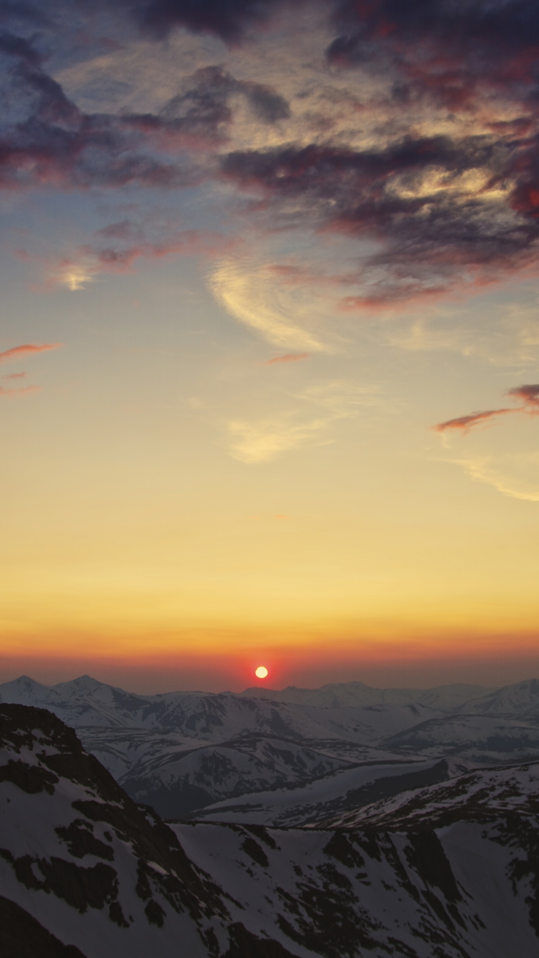 Mountains-Cordillera-Sky-Sunset-Sun-Clouds-iPhone-6-wallpaper.