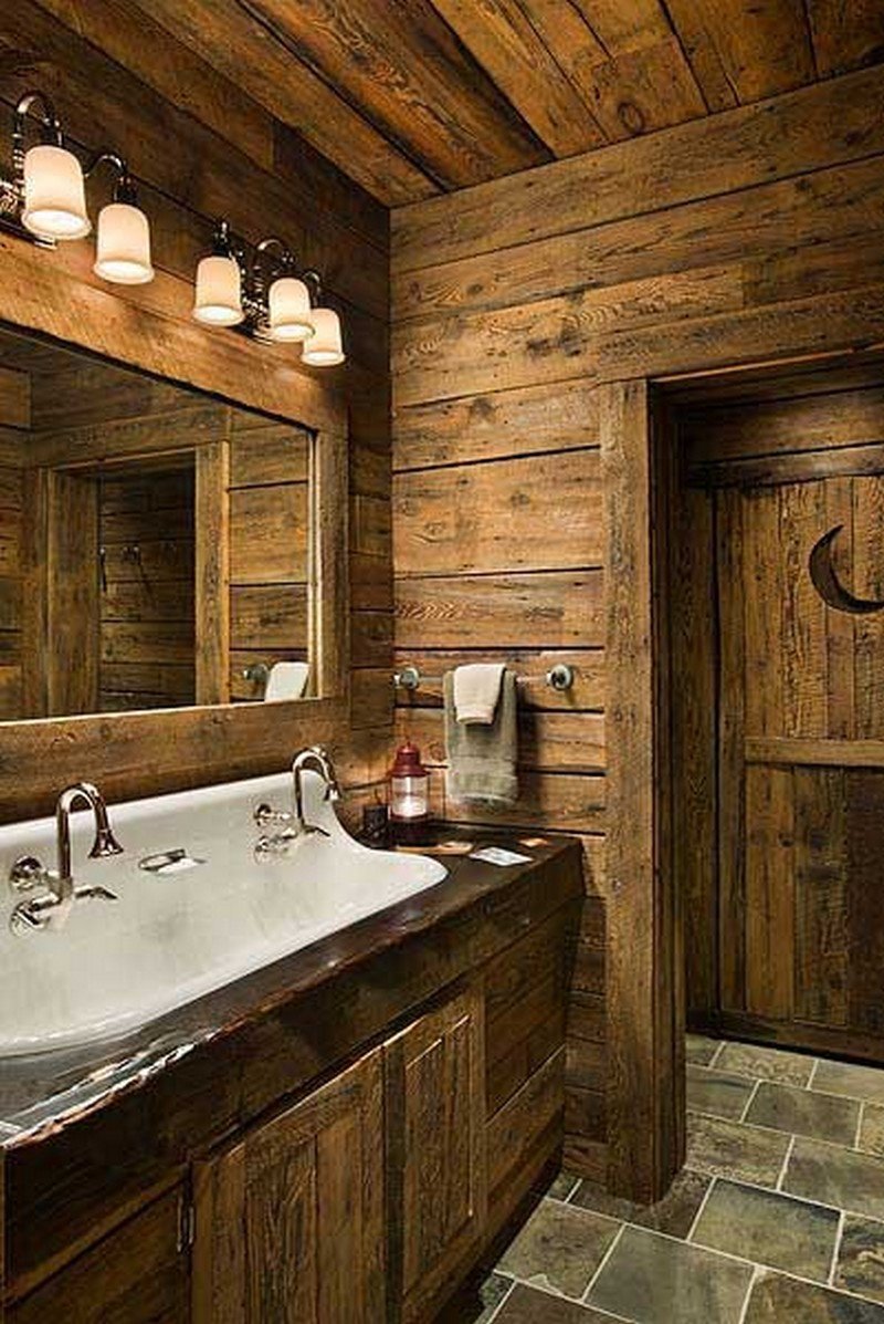 35 STUNNING RUSTIC MODERN BATHROOM IDEAS Godfather Style