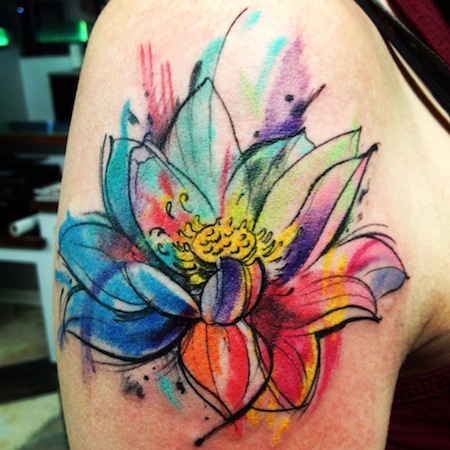 Watercolor-Tattoo-Flower-Tattoo.