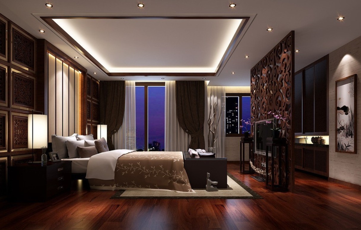 adorable-decor-for-luxurious-bedroom-style-wood-floors-beautiful.