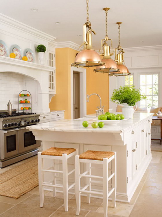 Beautiful-Orange-and-White-Decoration-Style-for-Kitchen-Islands-Ideas.