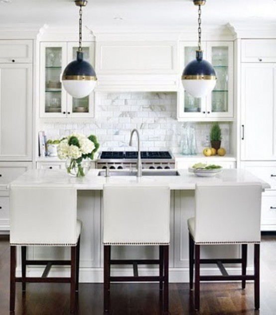 21 Spotless White Traditional Kitchen Designs - Godfather Style