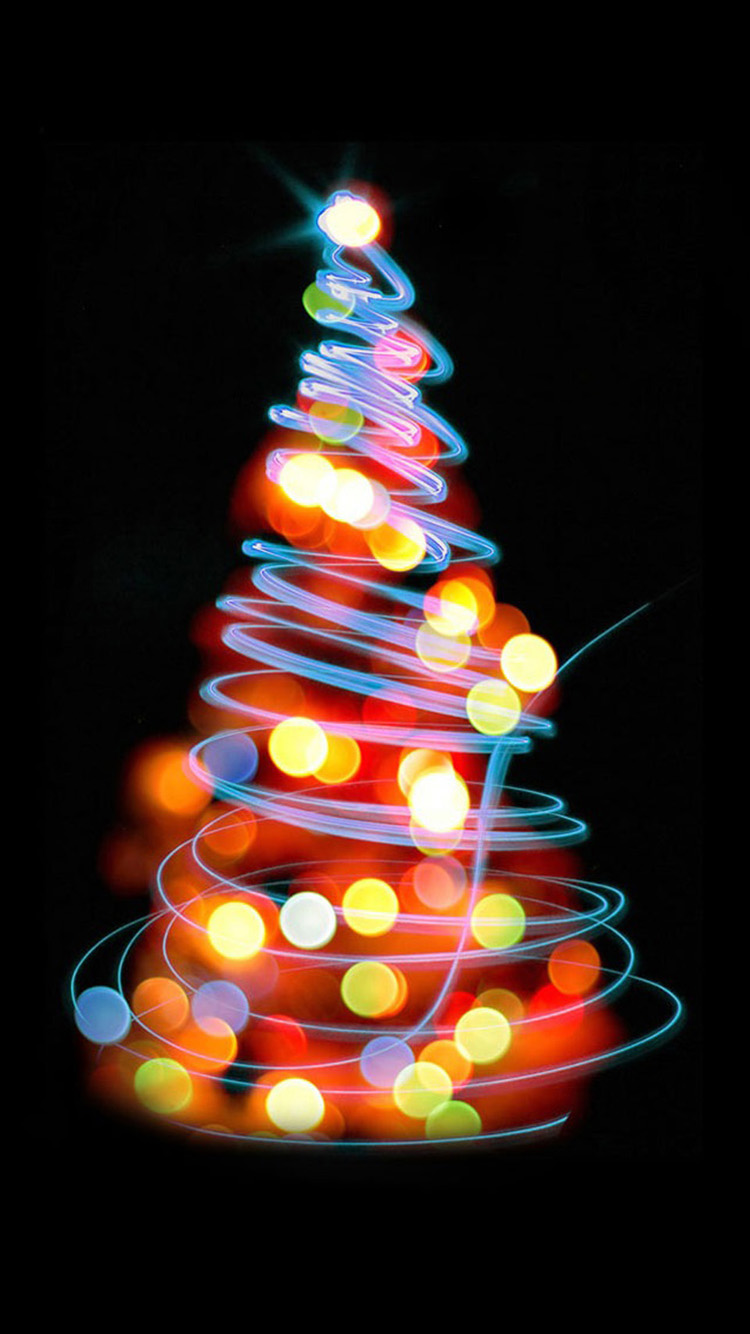 glowing-lights-christmas-tree-iphone-6-wallpapers